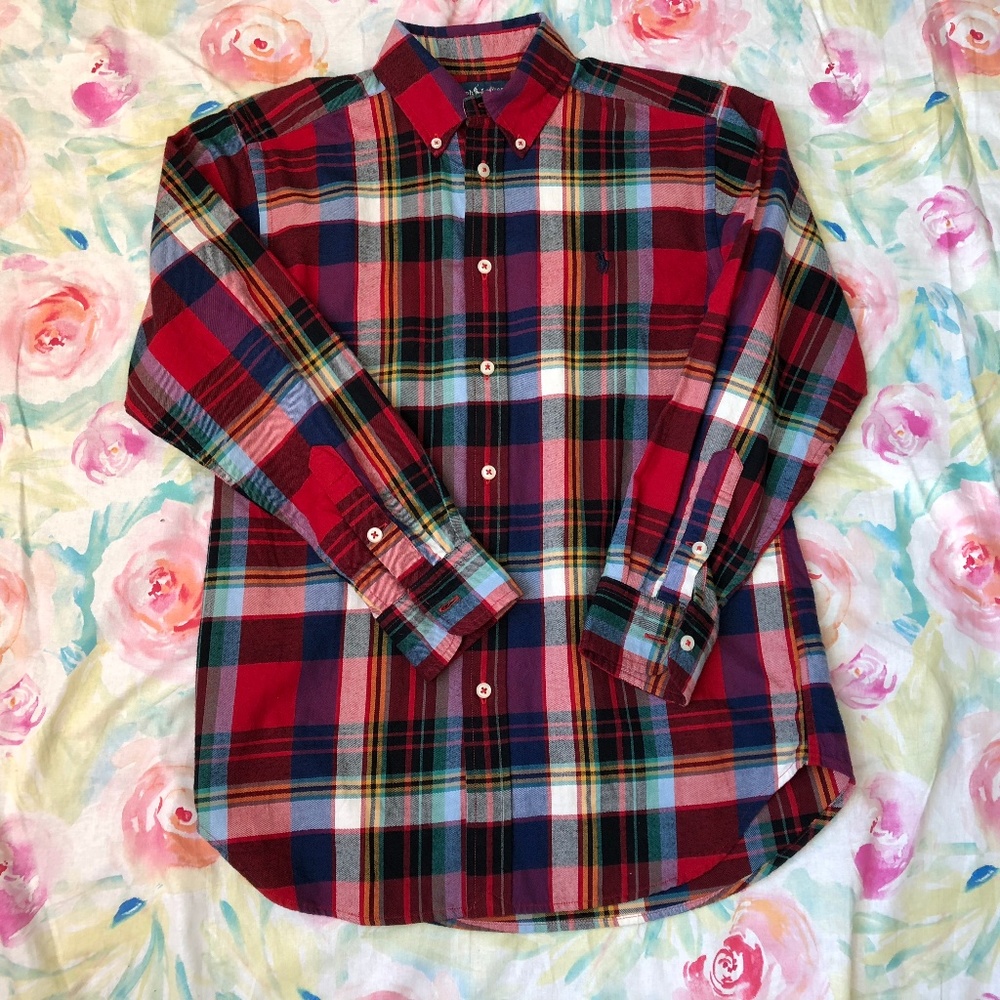 Ralph Lauren Child's Plaid Long Sleeve - Size M